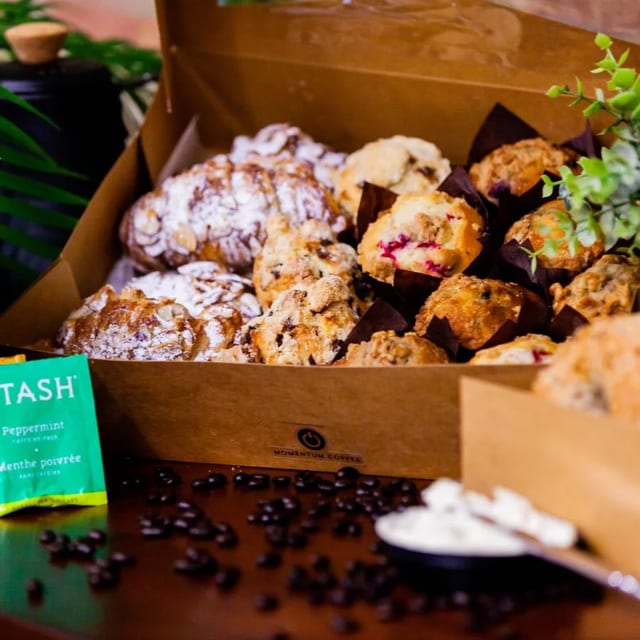Breakfast Pastry Sampler + Box of Mo'.