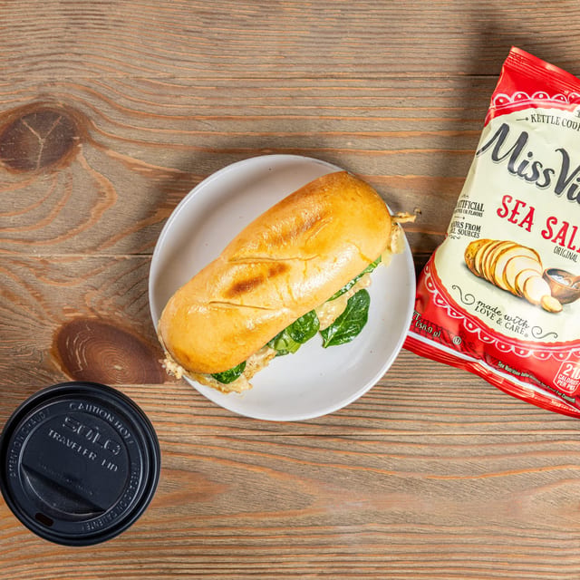 Mo' Sub, Chips & Hot Coffee.