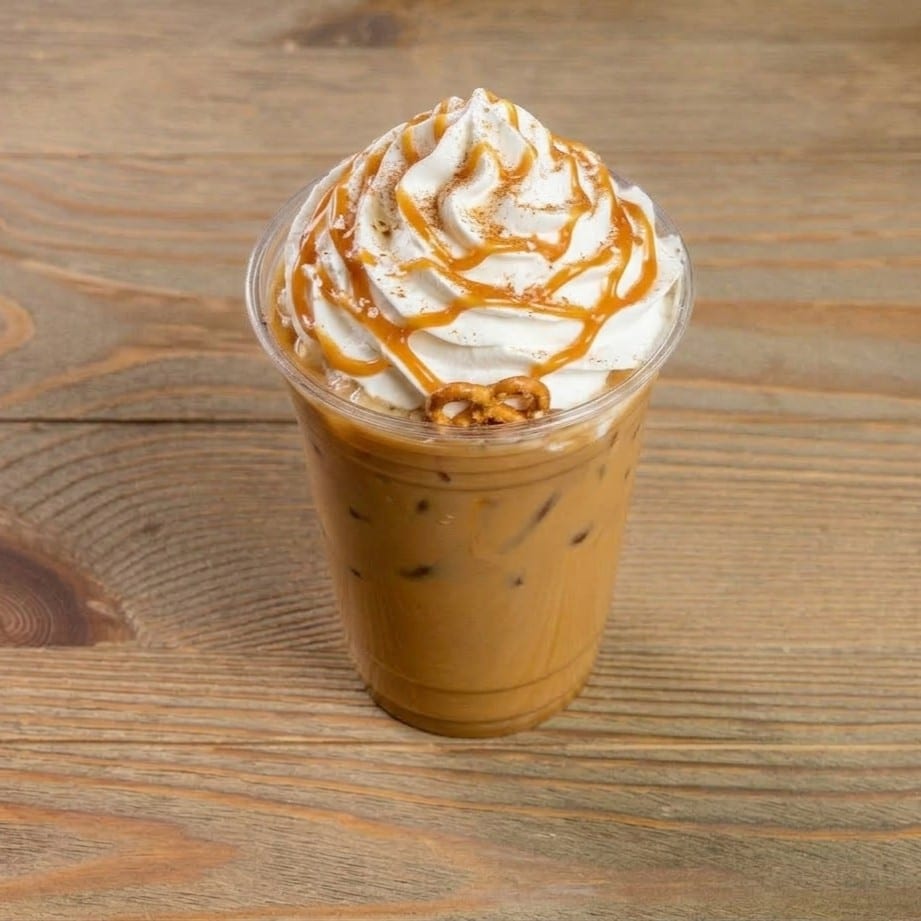 Iced Caramel Apple Butter Latte.
